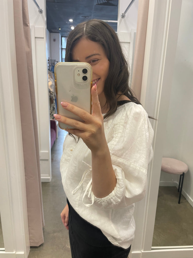 Tuscany Linen Top (White)