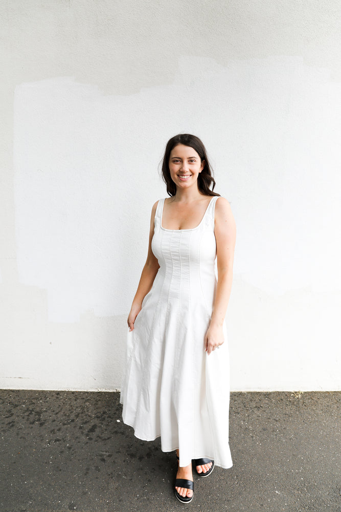 Saint Denim Dress (White)