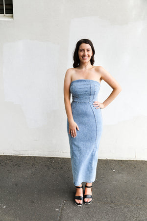 Sol Denim Dress (Blue Wash)