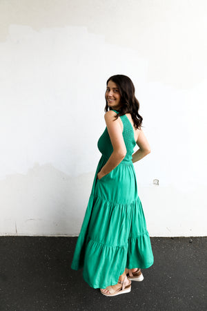 
            
                Load image into Gallery viewer, Molli One Shoulder Dress (Emerald)
            
        