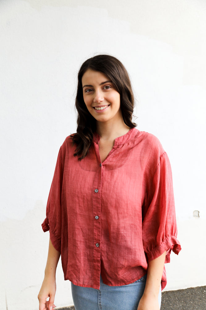 Carsan Linen Shirt (Rouge)