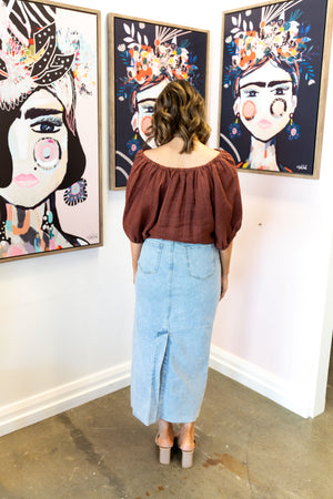 Bowie Denim Skirt (Blue)