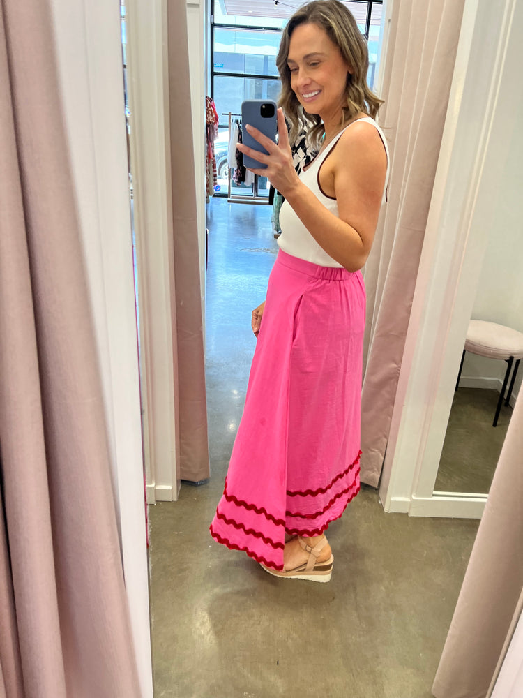 Mindy Skirt (Pink & Red) – Soho Boutique