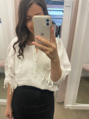 Tuscany Linen Top (White)