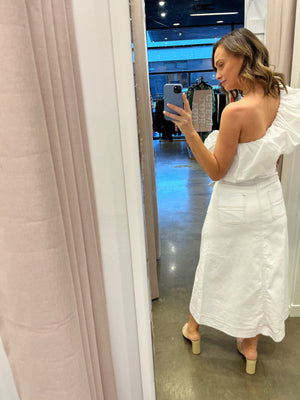 Coco Denim Skirt (White)