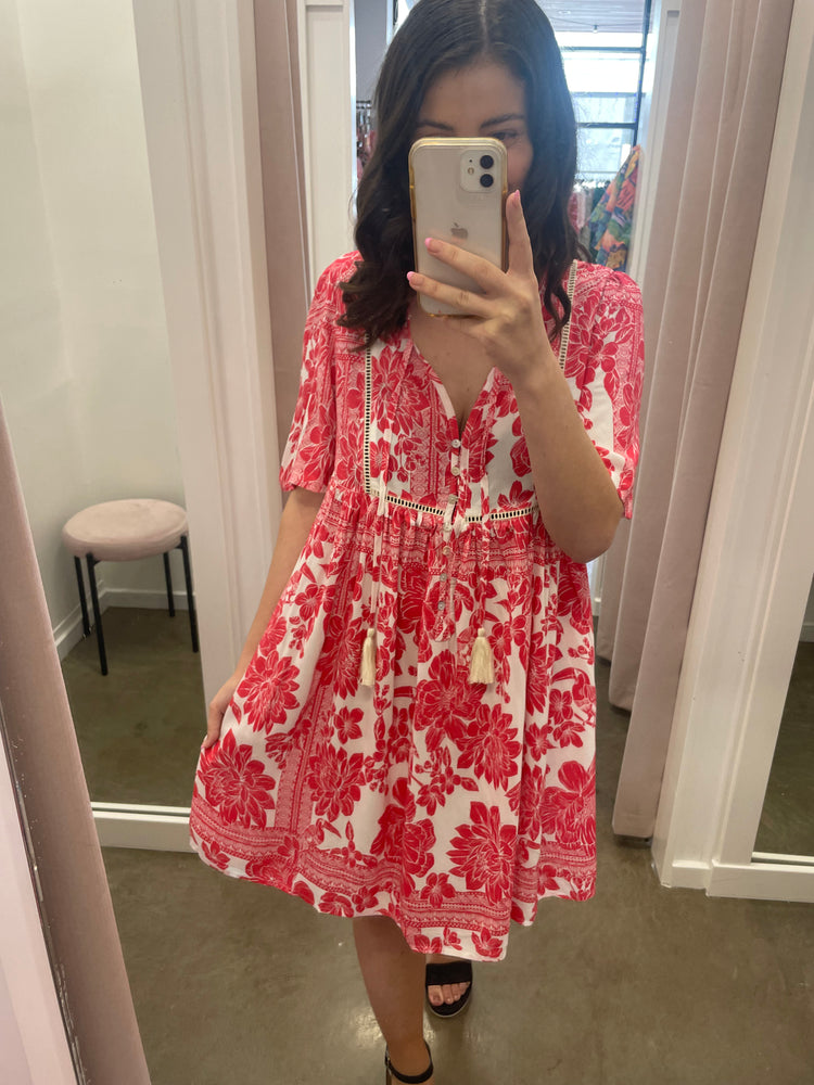 Alure Dress (Red Floral)