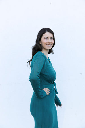 Kristina Knit Dress (Aqua)