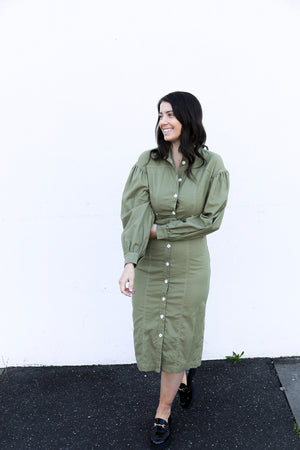 Thea Dress (Khaki)