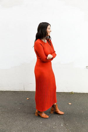 Catherine Knit Dress (Flame)