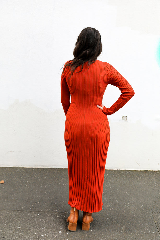 Catherine Knit Dress (Flame)