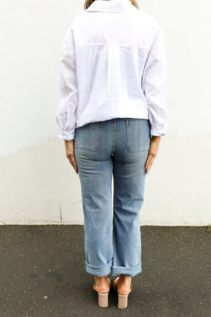 Donna Ripped Mum Jean (Blue)