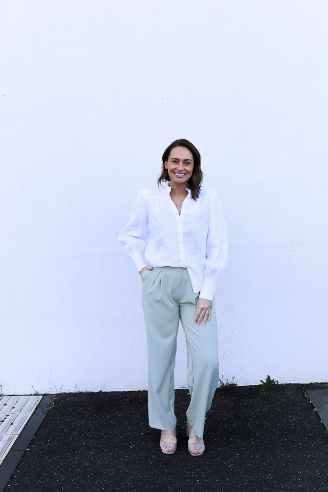 Rosanna Pure Linen Blouse (White)
