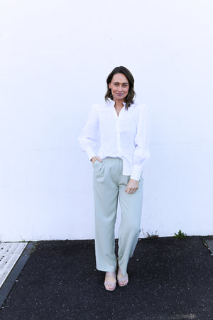 Rosanna Pure Linen Blouse (White)