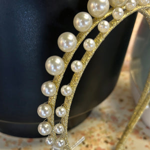 Dianna Pearl Headband (Gold)