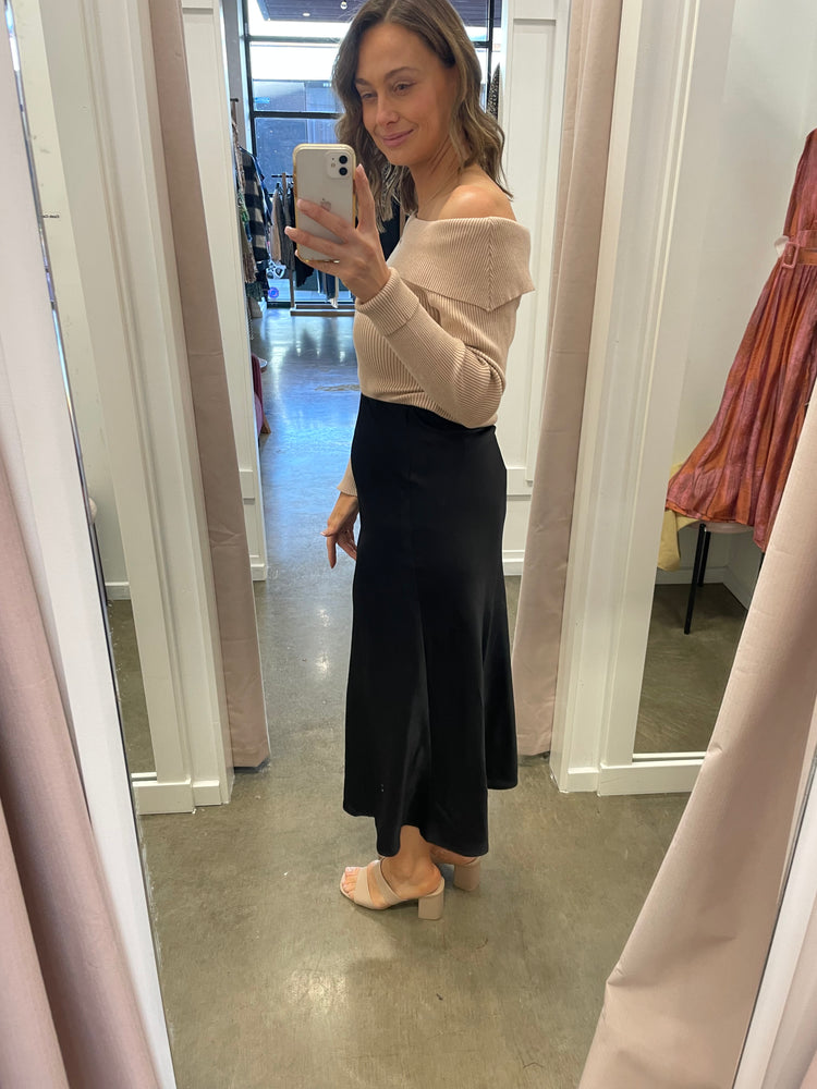 Erica Longline Skirt (Black)