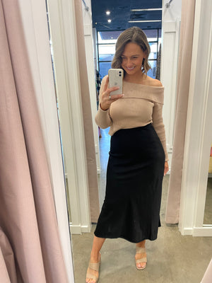 Erica Longline Skirt (Black)