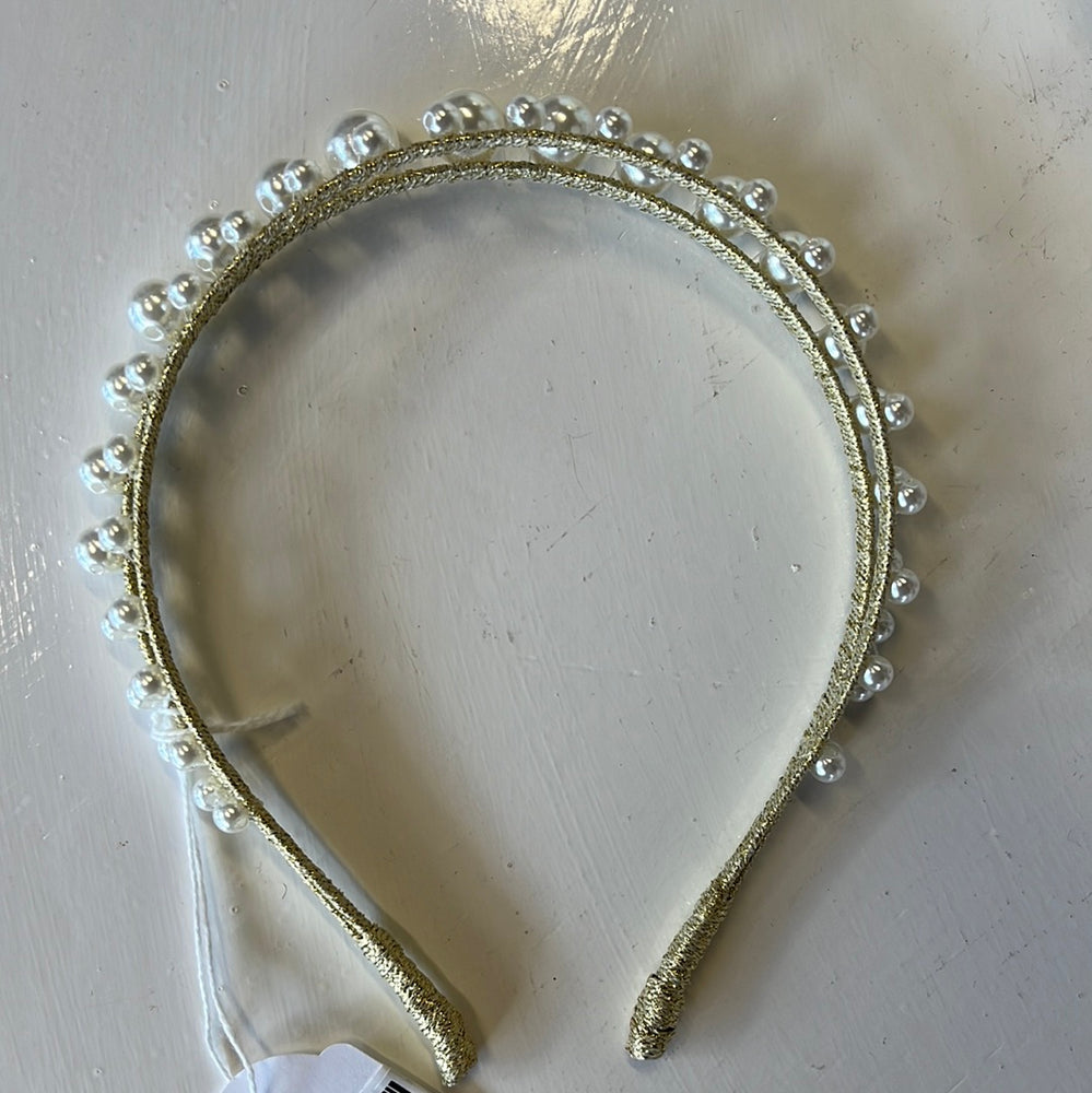 Dianna Pearl Headband (Gold)