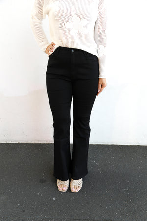 
            
                Load image into Gallery viewer, Festival Flared Jeans (Black)
            
        