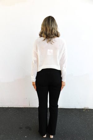 
            
                Load image into Gallery viewer, Festival Flared Jeans (Black)
            
        