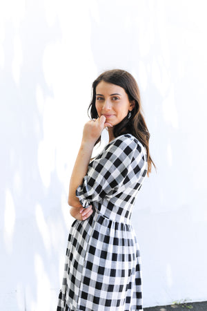 
            
                Load image into Gallery viewer, Lola Dress (Black Gingham)
            
        