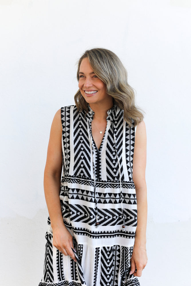 Milano Dress (Black & White)