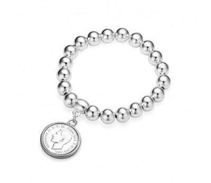 
            
                Load image into Gallery viewer, Ava Coin Bracelet (silver)
            
        