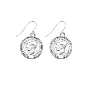 
            
                Load image into Gallery viewer, Lani Coin Drop Earrings (Silver &amp;amp; Silver)
            
        